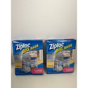 Ziploc Big Bags Jumbo 20 Gallon Size 2-Pack 6 Bags Total Stand and Fill 1038671